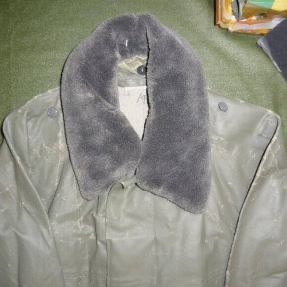 LARGE GDR NATIONAL VOLK ARMY EAST GERMAN MILITARY BOMBER MOTORCORPS COAT LD 4238
